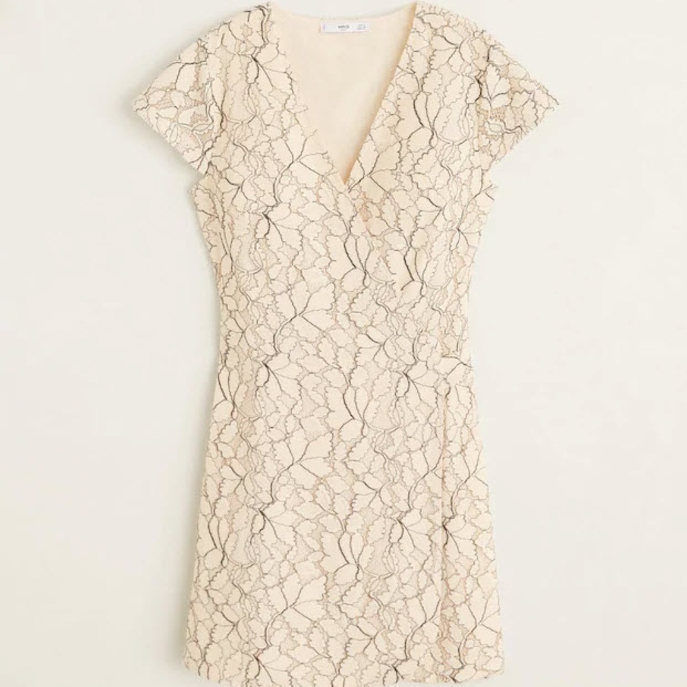 Floral embroidery dress